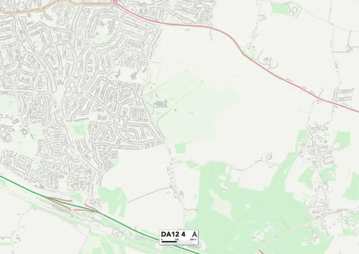 Gerahmter Druck : Gravesham DA12 4 Karte Gerahmter Druck : Gravesham DA12 4 Karte