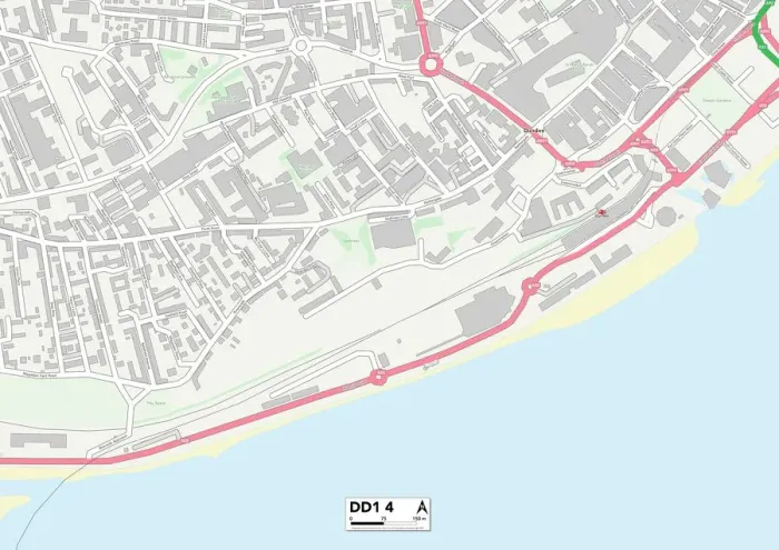 Gerahmter Druck : Dundee DD1 4 Karte