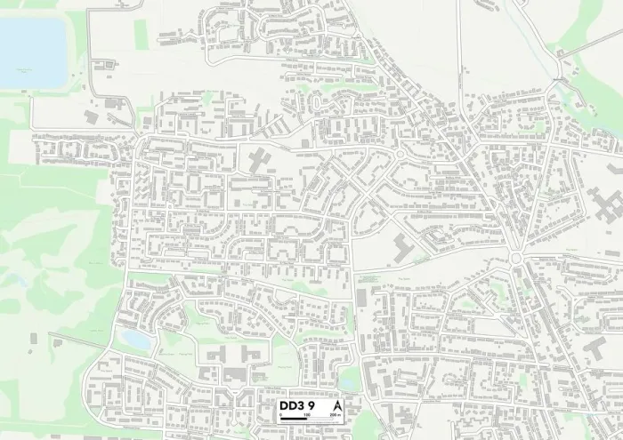 Gerahmter Druck : Dundei dd3 9 Karte Gerahmter Druck : Dundei dd3 9 Karte