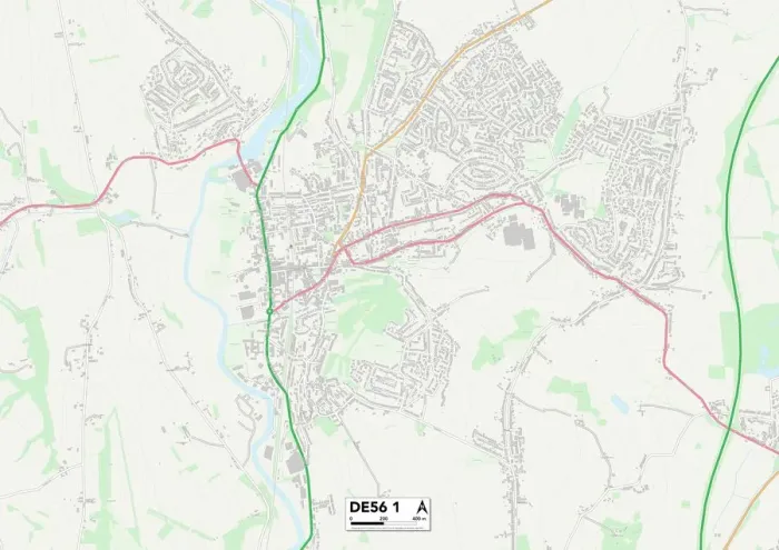 Gerahmter Druck : Amerbach Tal DE 56 1 Karte Gerahmter Druck : Amerbach Tal DE 56 1 Karte