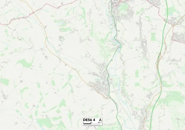 Gerahmter Druck : Ameratallwald DE 56 4 Karte