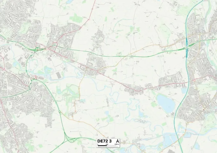Gerahmter Druck : Erewash DE72 3 Karte