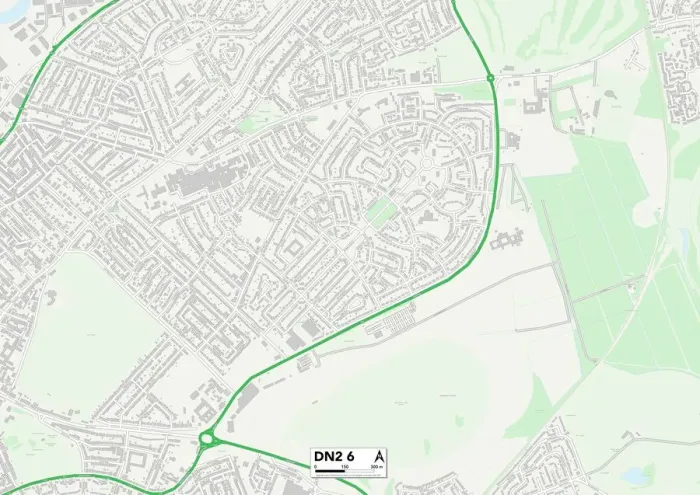 Gerahmter Druck : Doncaster DN26 MAP Gerahmter Druck : Doncaster DN26 MAP