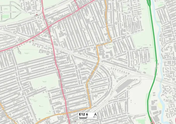 Gerahmter Druck : Neues Ham Newham, London E12 6 Karte Gerahmter Druck : Neues Ham Newham, London E12 6 Karte