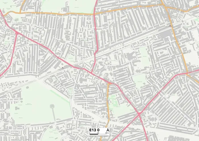 Gerahmter Druck : Neues Ham Newham, London E13 0 Karte Gerahmter Druck : Neues Ham Newham, London E13 0 Karte