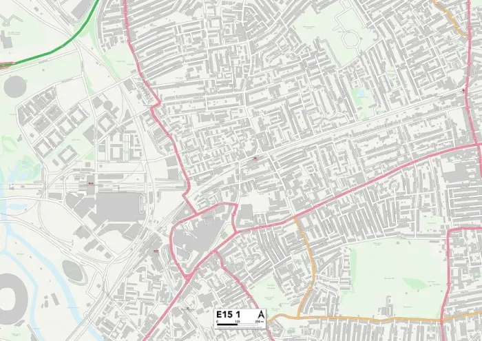 Gerahmter Druck : Neues Ham Newham, O16 1 Karte Gerahmter Druck : Neues Ham Newham, O16 1 Karte