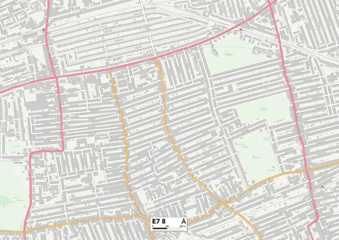 Gerahmter Druck : Neues Ham Newham, London E7 8 Karte Gerahmter Druck : Neues Ham Newham, London E7 8 Karte