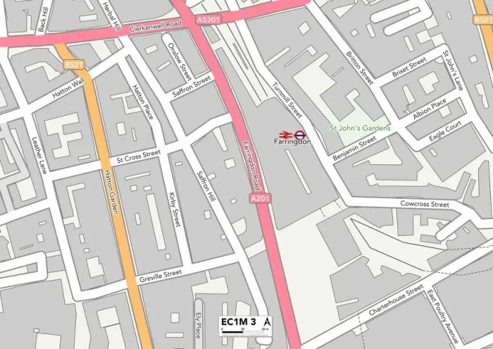 Gerahmter Druck : Istleing EC1M 3 Karte
