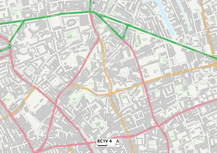 Gerahmter Druck : Istleing EC1V 4 Karte