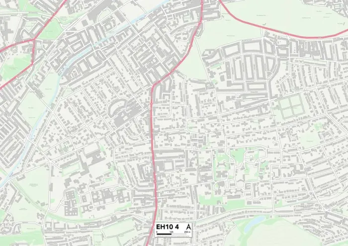 Gerahmter Druck : Edinburgh EH10 4 Karte Gerahmter Druck : Edinburgh EH10 4 Karte