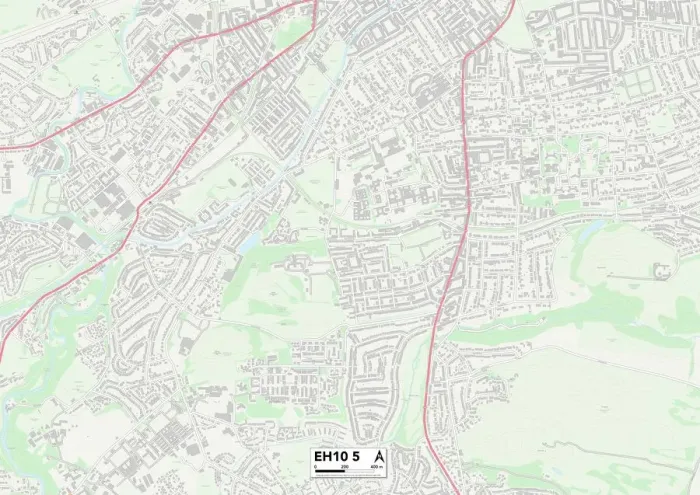 Gerahmter Druck : Edinburgh EH10 5 Karte Gerahmter Druck : Edinburgh EH10 5 Karte