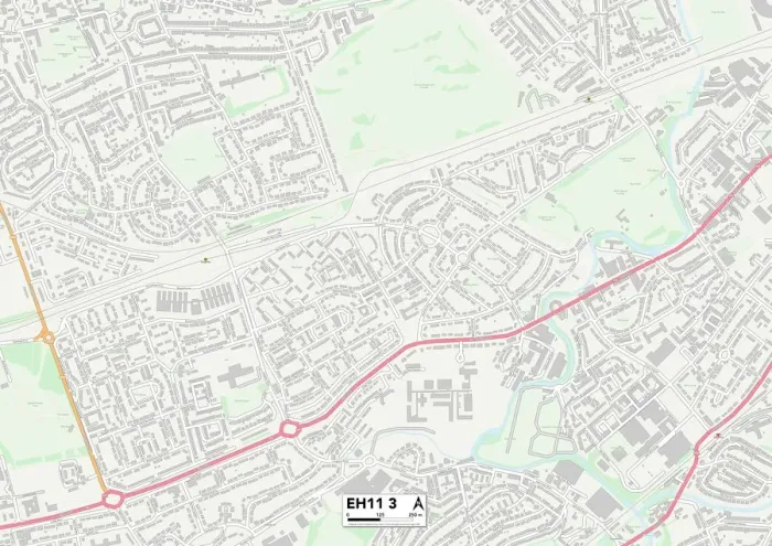 Gerahmter Druck : Edinburgh Ei1 3 Karte Gerahmter Druck : Edinburgh Ei1 3 Karte