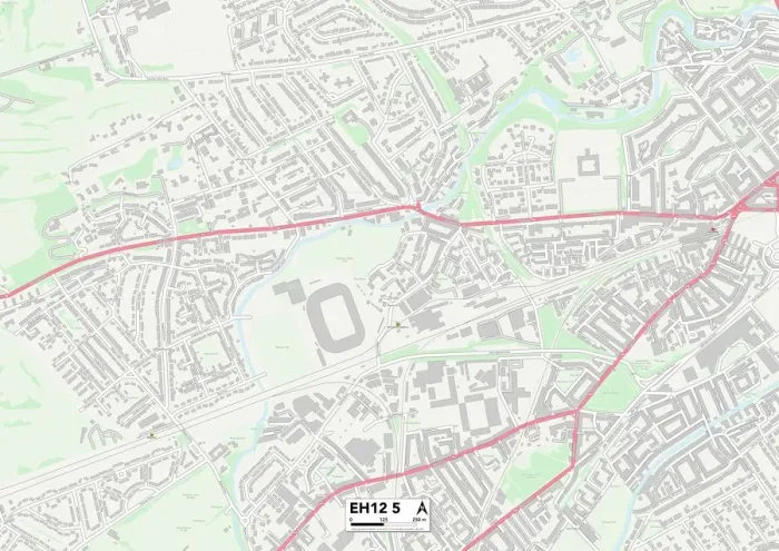 Gerahmter Druck : Edinburgh EH12 5 Karte