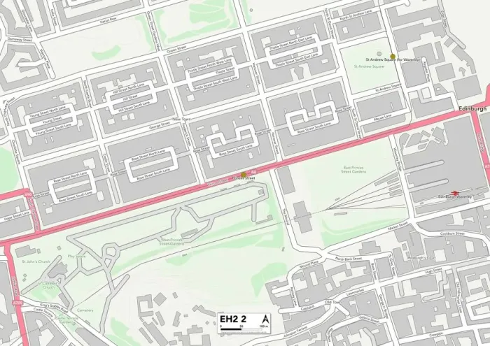 Gerahmter Druck : Edinburgh EH22 Karte