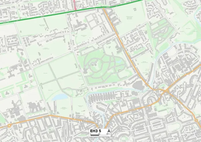 Gerahmter Druck : Edinburgh EH3 5 Karte