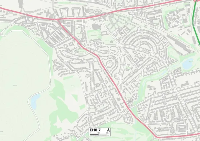 Gerahmter Druck : Edinburgh EH8 7 Karte Gerahmter Druck : Edinburgh EH8 7 Karte