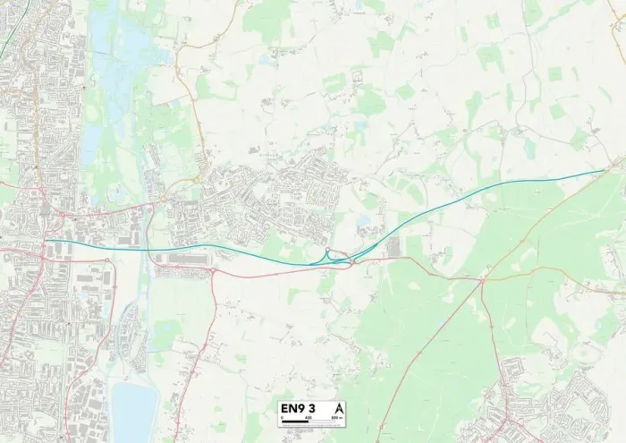 Gerahmter Druck : Epping Forrest EN9 3 Karte Gerahmter Druck : Epping Forrest EN9 3 Karte