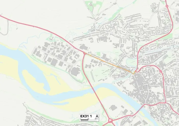 Gerahmter Druck : Exeter EX31 1 Karte Gerahmter Druck : Exeter EX31 1 Karte