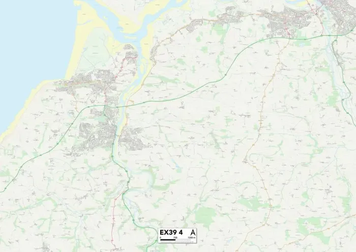 Gerahmter Druck : Torridge, Exeter, Devon - MAP Gerahmter Druck : Torridge, Exeter, Devon - MAP