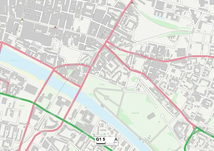 Gerahmter Druck : Glasgow G1 5 Karte