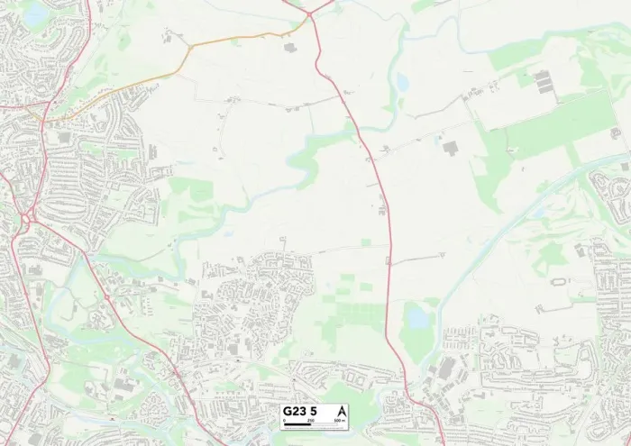 Gerahmter Druck : Glasgow G23 5 Karte Gerahmter Druck : Glasgow G23 5 Karte