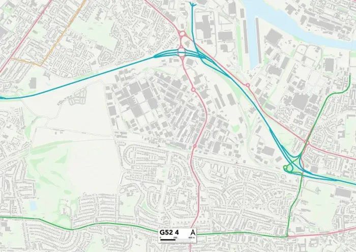 Gerahmter Druck : Glasgow G52 4 Karte Gerahmter Druck : Glasgow G52 4 Karte
