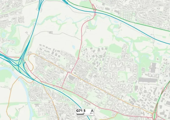 Gerahmter Druck : Lanarkshire, G71 5 Karte Gerahmter Druck : Lanarkshire, G71 5 Karte