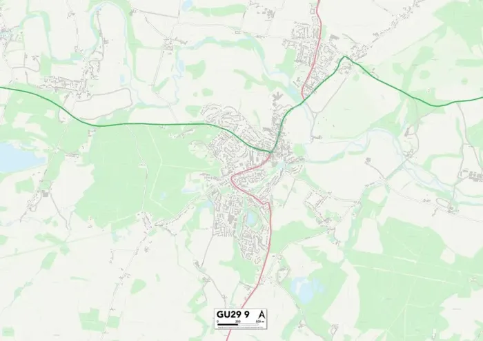 Gerahmter Druck : Chichester GU29 9 Karte