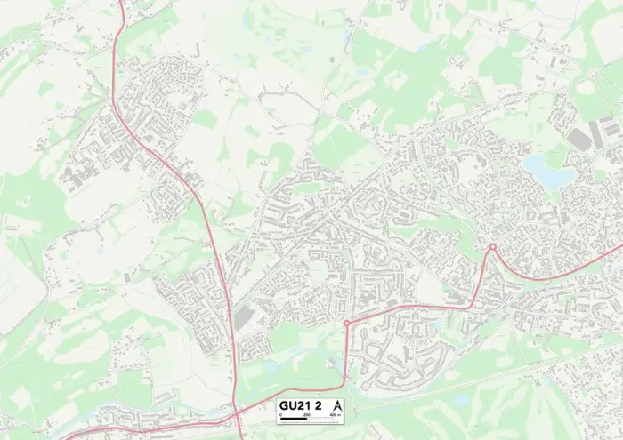 Gerahmter Druck : Woking GU21 2 Karte Gerahmter Druck : Woking GU21 2 Karte