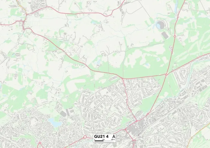 Gerahmter Druck : Woking GU21 4 Karte Gerahmter Druck : Woking GU21 4 Karte