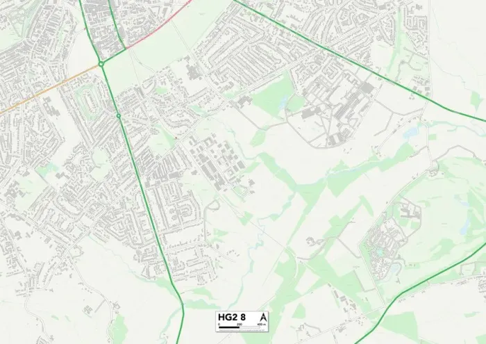 Gerahmter Druck : Harrogate HG2 8 Karte