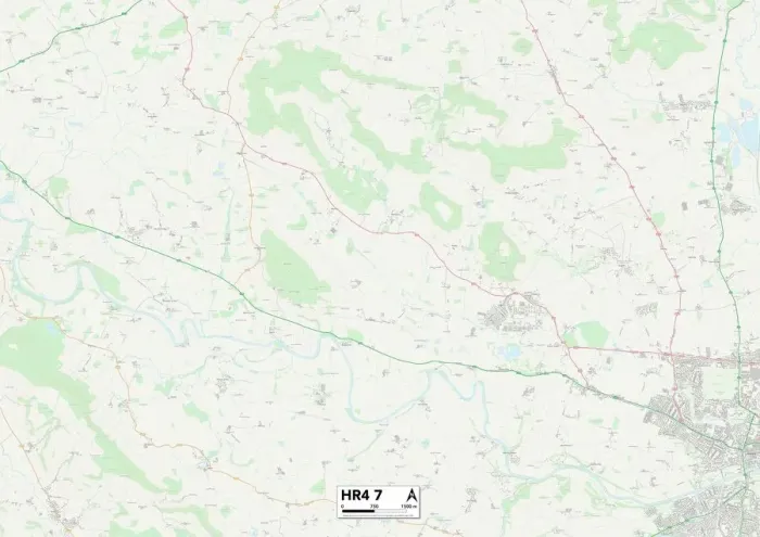 Gerahmter Druck : Hierford Hr4 7 Karte Gerahmter Druck : Hierford Hr4 7 Karte