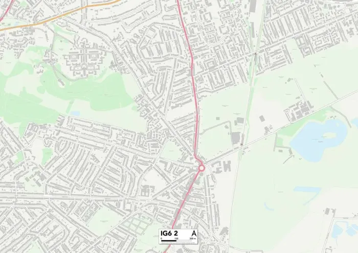 Gerahmter Druck : Redbridge IG6 2 Karte Gerahmter Druck : Redbridge IG6 2 Karte