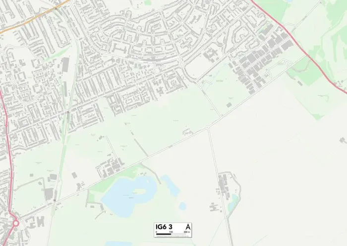 Gerahmter Druck : Redbridge IG6 3 Karte