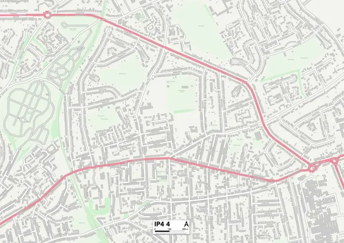 Gerahmter Druck : Ipswich IP-Adresse 4 Karte Gerahmter Druck : Ipswich IP-Adresse 4 Karte
