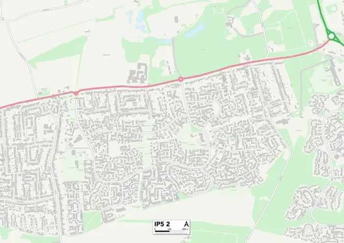 Gerahmter Druck : Suffolk Küsten IP5 2 Karte Gerahmter Druck : Suffolk Küsten IP5 2 Karte