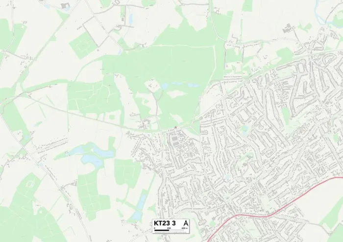 Gerahmter Druck : Mole Valley KT23 3 Karte Gerahmter Druck : Mole Valley KT23 3 Karte