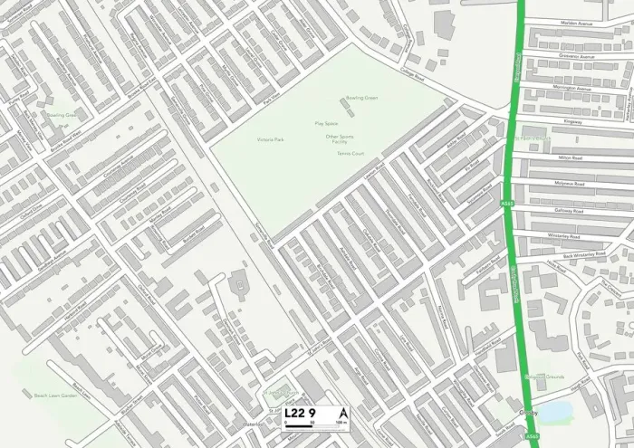 Gerahmter Druck : Sefton Park 2, Mappa Nr. 22