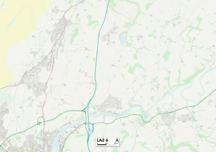 Gerahmter Druck : Lancaster LA26 Map