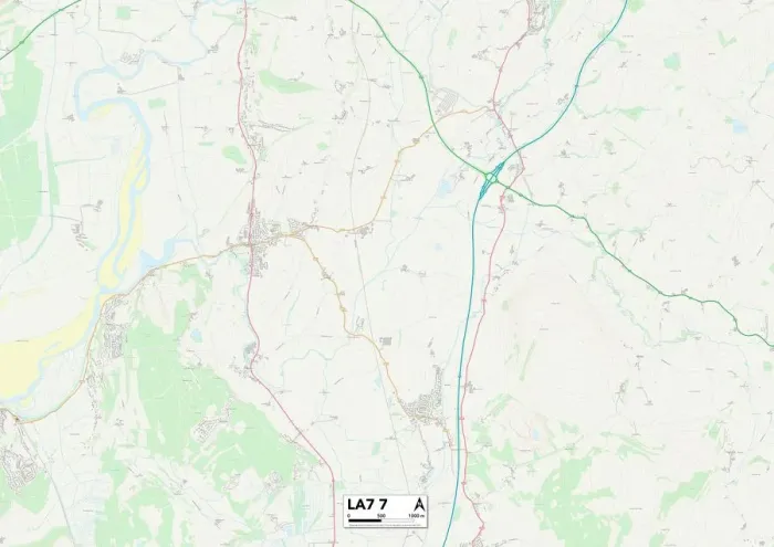 Gerahmter Druck : Lancaster LA7 7 Karte