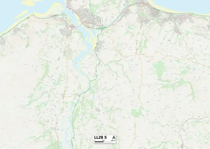 Gerahmter Druck : Conwy LL28 5 Karte Gerahmter Druck : Conwy LL28 5 Karte