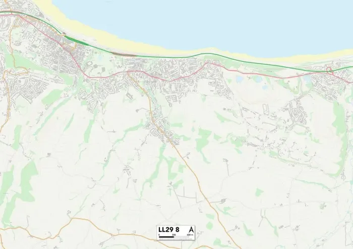 Gerahmter Druck : Conwy LL29 8 Karte Gerahmter Druck : Conwy LL29 8 Karte