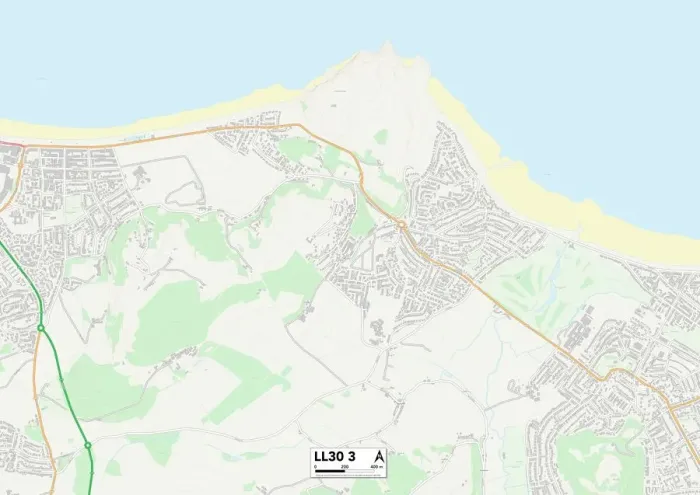 Gerahmter Druck : Conwy, LL30 3 Karte Gerahmter Druck : Conwy, LL30 3 Karte