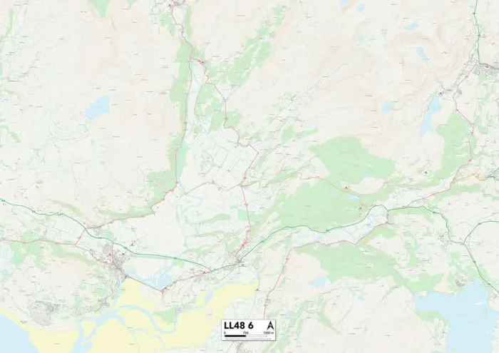 Gerahmter Druck : Gwynedd, LL 48 6 Karte Gerahmter Druck : Gwynedd, LL 48 6 Karte