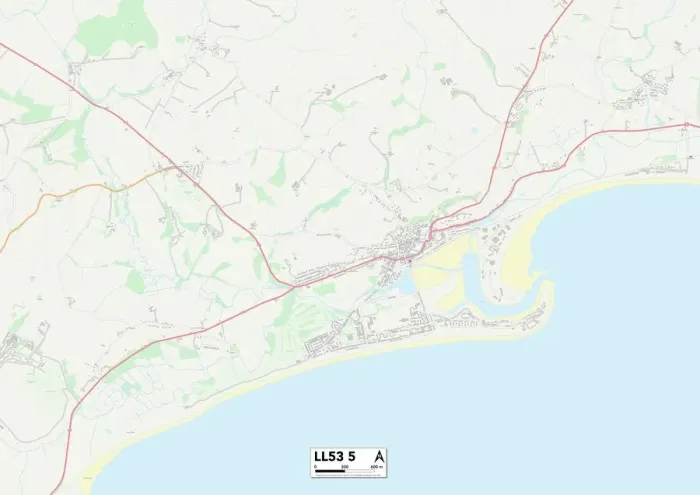 Gerahmter Druck : Gwynedd, LL53 5-Map Gerahmter Druck : Gwynedd, LL53 5-Map