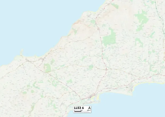 Gerahmter Druck : Gwynedd, Llanelli, Postleitzahl 56 Gerahmter Druck : Gwynedd, Llanelli, Postleitzahl 56