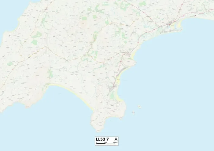 Gerahmter Druck : Gwynedd, LL53 7-Map Gerahmter Druck : Gwynedd, LL53 7-Map