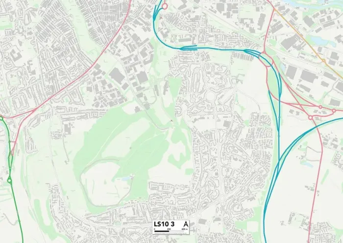 Gerahmter Druck : Leeds LS10 3 Karte