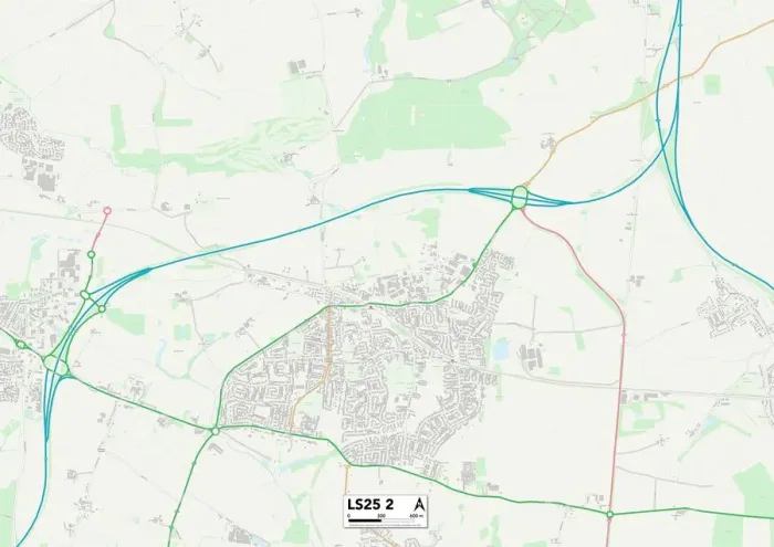 Gerahmter Druck : Leeds Ls25 2 Karte
