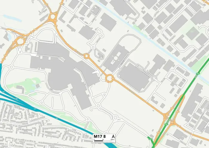 Gerahmter Druck : Traford M17 8 Karte